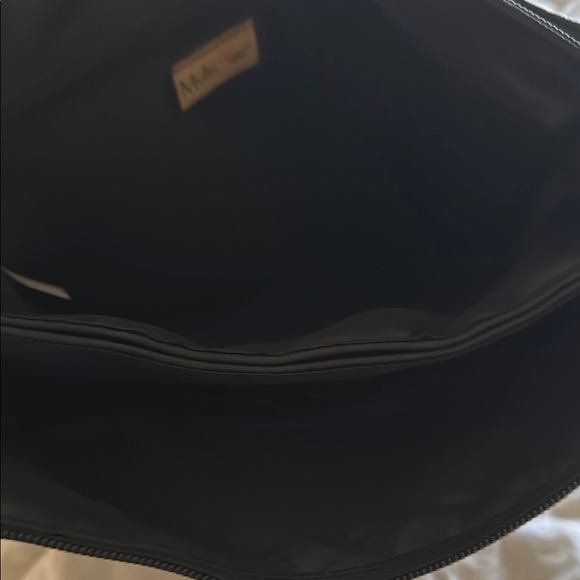 Black Crossbody Bag with Flap-Over Design - Picture 8 of 10